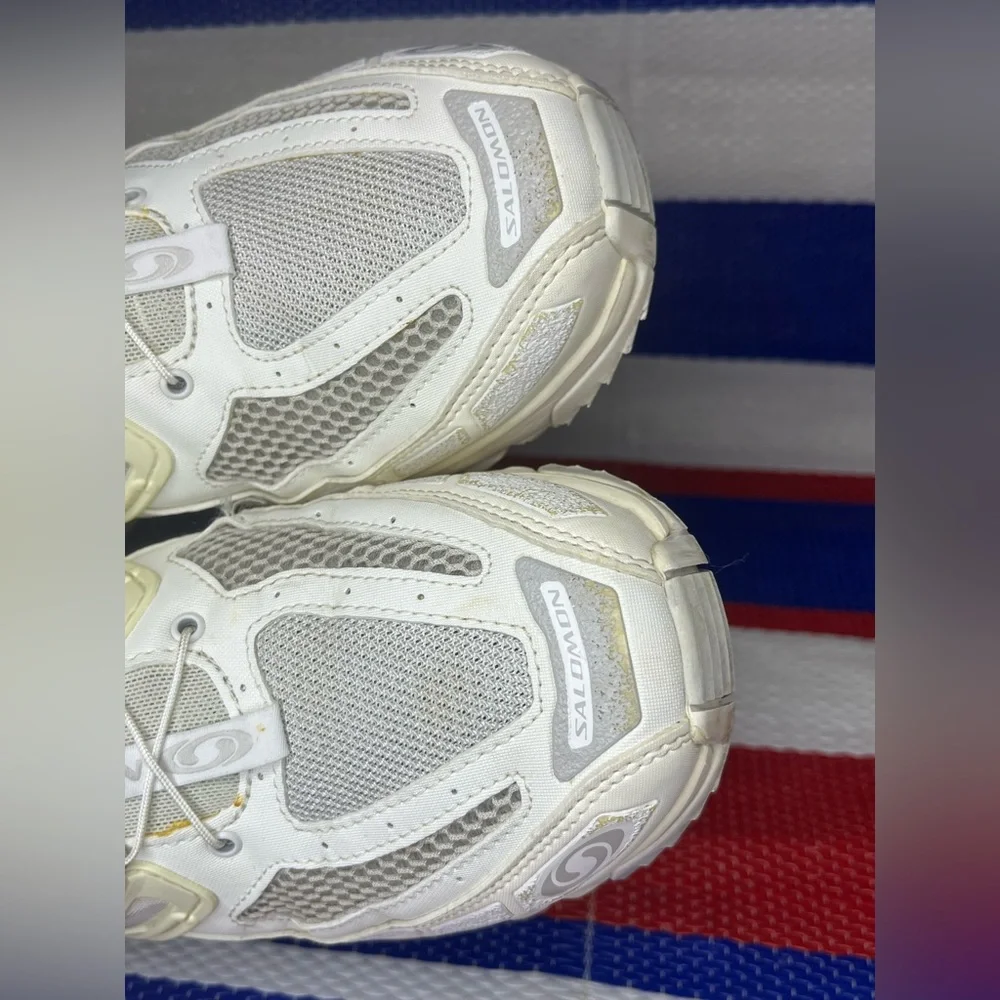 SALOMON ACS Pro Advanced Outdoor Plein Air Sneakers White/Vanilla Ice/Lunar Rock - Picture 8 of 13